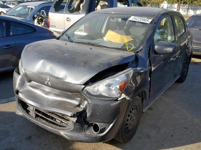 ML32A3HJ8FH003665 - 2015 MITSUBISHI MIRAGE DE CHARCOAL photo 2