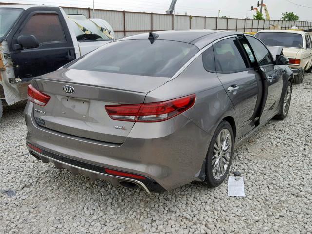 5XXGV4L26GG119006 - 2016 KIA OPTIMA SXL GRAY photo 4