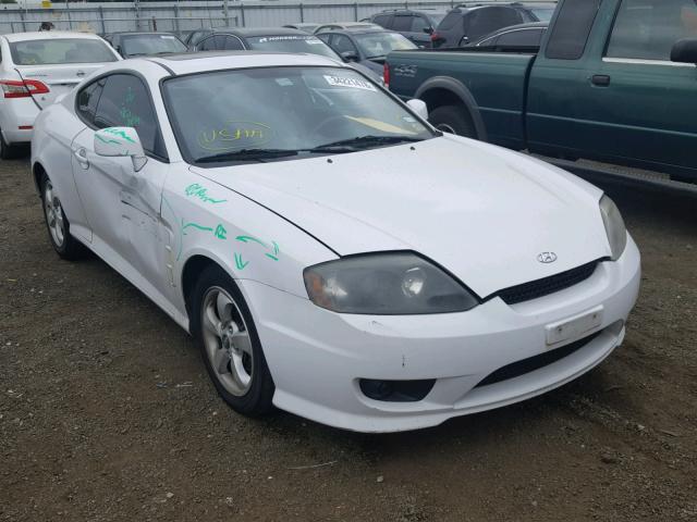 KMHHM65D25U165534 - 2005 HYUNDAI TIBURON WHITE photo 1