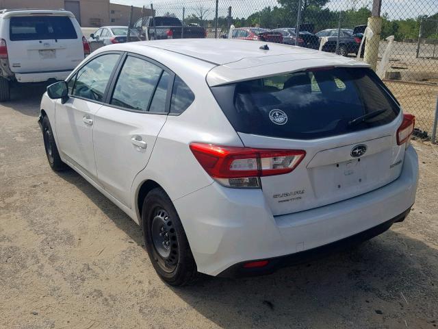 4S3GTAA6XJ1728144 - 2018 SUBARU IMPREZA WHITE photo 3