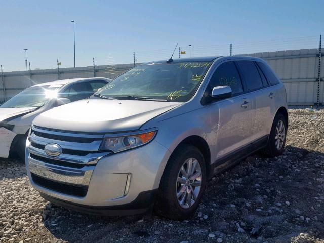 2FMDK3J97DBB17441 - 2013 FORD EDGE SEL SILVER photo 2