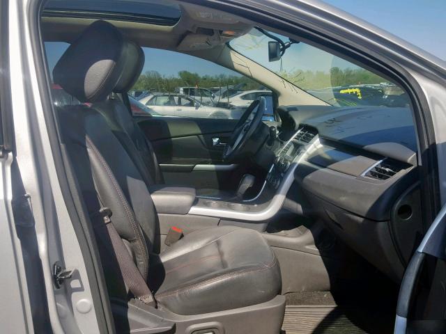 2FMDK3J97DBB17441 - 2013 FORD EDGE SEL SILVER photo 5