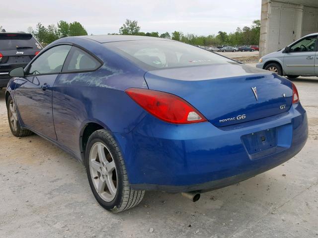 1G2ZH18N674100861 - 2007 PONTIAC G6 GT BLUE photo 3