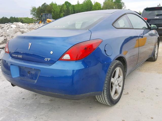 1G2ZH18N674100861 - 2007 PONTIAC G6 GT BLUE photo 4