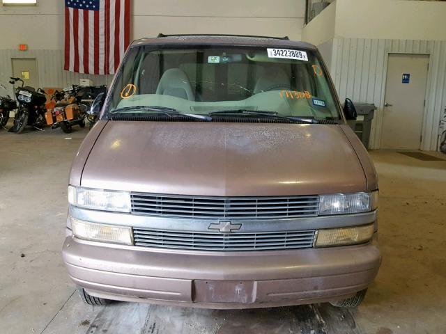 1GNDM19W2XB171308 - 1999 CHEVROLET ASTRO BROWN photo 9