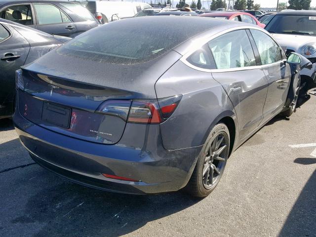 5YJ3E1EB6KF205583 - 2019 TESLA MODEL 3 GRAY photo 4