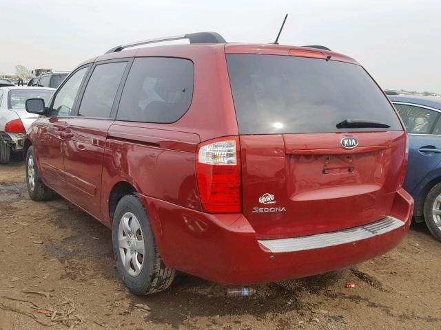 KNDMG4C3XA6332701 - 2010 KIA SEDONA LX RED photo 3