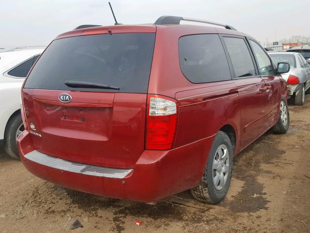 KNDMG4C3XA6332701 - 2010 KIA SEDONA LX RED photo 4