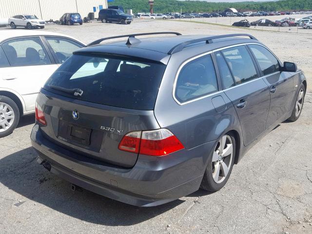 WBANN73527CN03834 - 2007 BMW 530 XIT GRAY photo 4