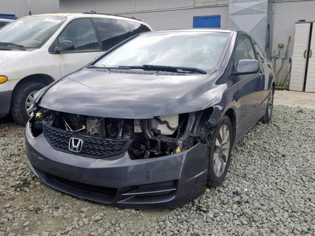 2HGFG12829H502968 - 2009 HONDA CIVIC EX GRAY photo 2