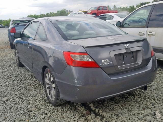 2HGFG12829H502968 - 2009 HONDA CIVIC EX GRAY photo 3