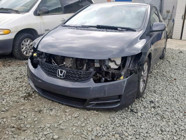 2HGFG12829H502968 - 2009 HONDA CIVIC EX GRAY photo 9