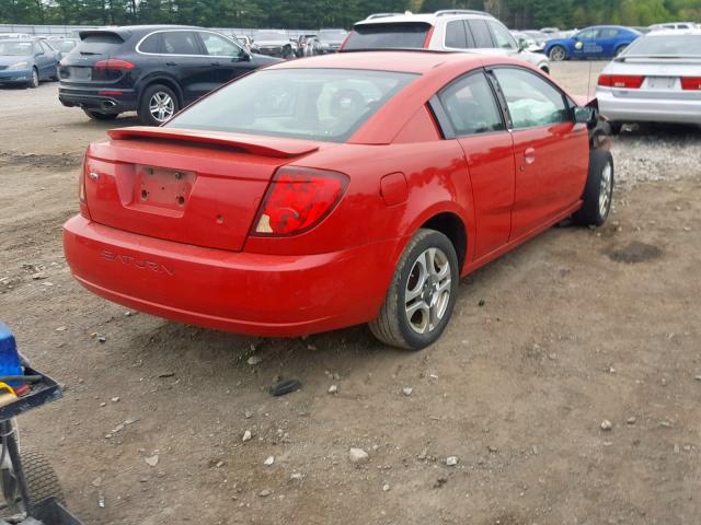 1G8AW12F14Z110125 - 2004 SATURN ION LEVEL RED photo 4