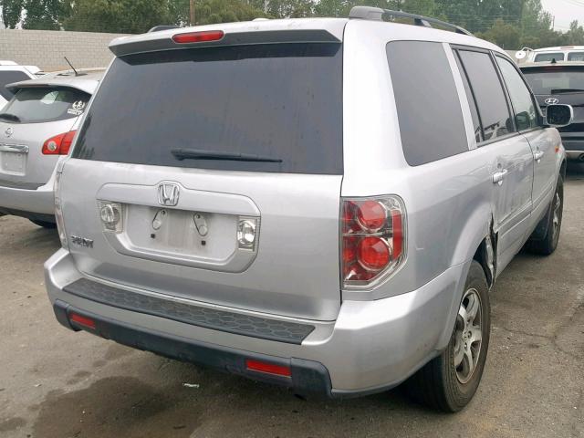 5FNYF28338B018193 - 2008 HONDA PILOT SE SILVER photo 4