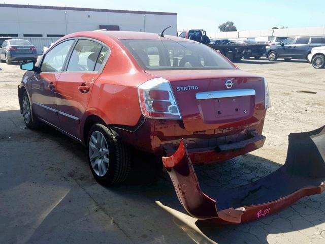 3N1AB6AP5AL660636 - 2010 NISSAN SENTRA 2.0 RED photo 3