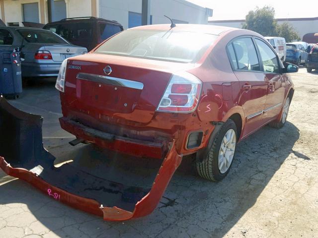 3N1AB6AP5AL660636 - 2010 NISSAN SENTRA 2.0 RED photo 4