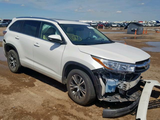 5TDKKRFH3GS131791 - 2016 TOYOTA HIGHLANDER WHITE photo 1