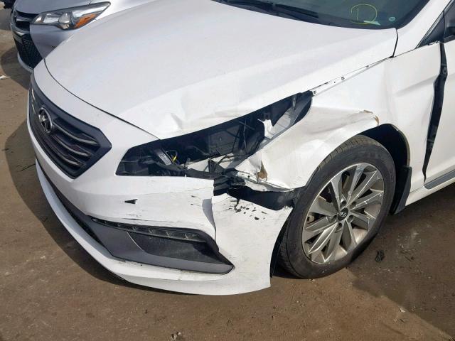 5NPE34AF4HH573117 - 2017 HYUNDAI SONATA SPO WHITE photo 9