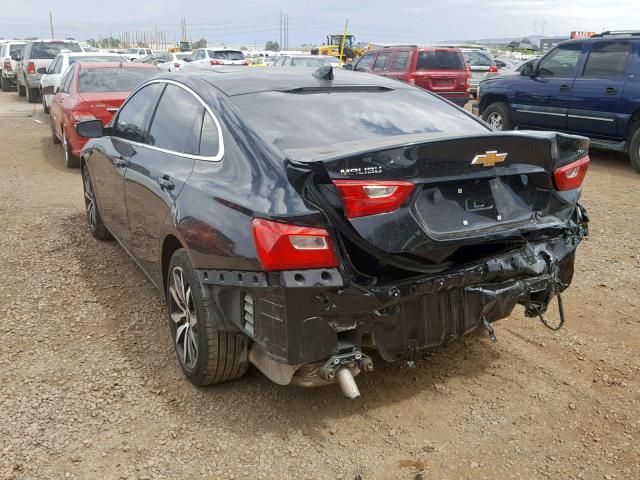 1G1ZE5STXHF222544 - 2017 CHEVROLET MALIBU LT BLACK photo 3