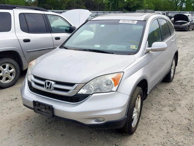 5J6RE4H76BL062726 - 2011 HONDA CR-V EXL SILVER photo 2