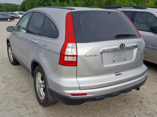 5J6RE4H76BL062726 - 2011 HONDA CR-V EXL SILVER photo 3