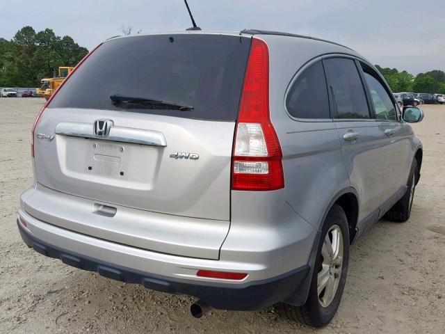 5J6RE4H76BL062726 - 2011 HONDA CR-V EXL SILVER photo 4