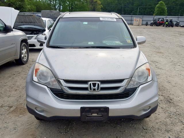 5J6RE4H76BL062726 - 2011 HONDA CR-V EXL SILVER photo 9