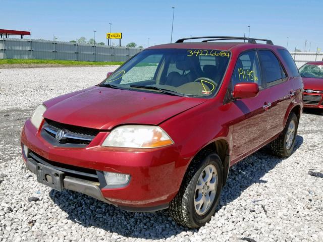 2HNYD18632H533152 - 2002 ACURA MDX TOURIN RED photo 2