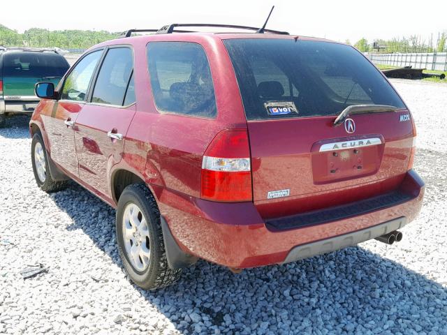 2HNYD18632H533152 - 2002 ACURA MDX TOURIN RED photo 3