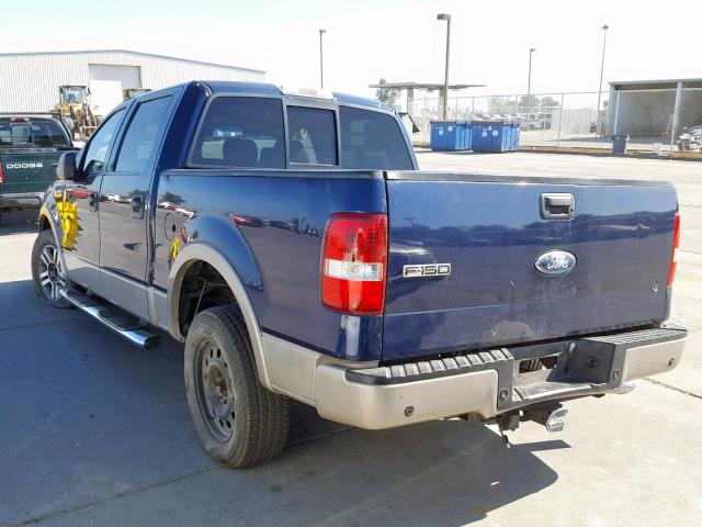 1FTPW12507KC62479 - 2007 FORD F150 SUPER BLUE photo 3