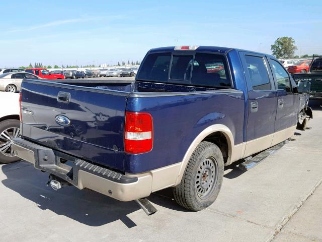 1FTPW12507KC62479 - 2007 FORD F150 SUPER BLUE photo 4