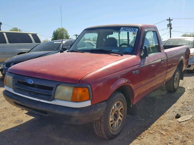 1FTCR10A1RTA89512 - 1994 FORD RANGER RED photo 2