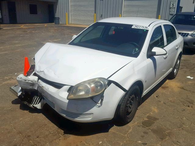 1G1AT58H197160338 - 2009 CHEVROLET COBALT LT WHITE photo 2