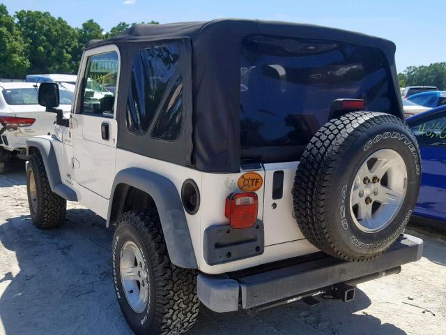 1J4FA49S14P767396 - 2004 JEEP WRANGLER / WHITE photo 3