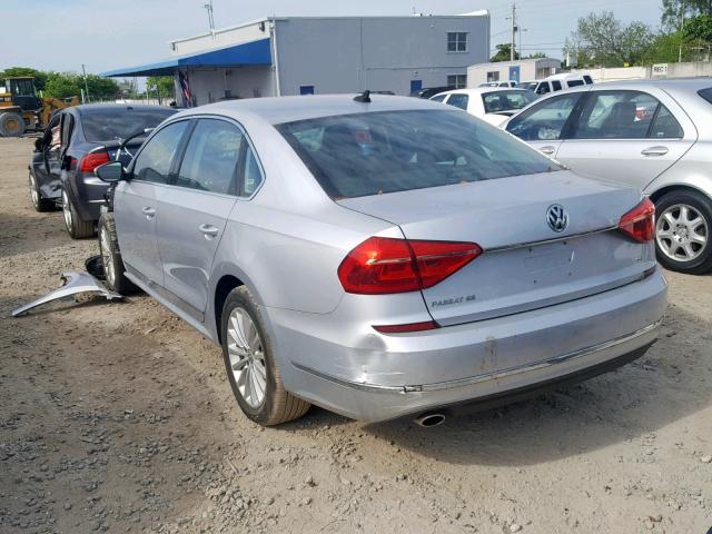 1VWBT7A31GC010365 - 2016 VOLKSWAGEN PASSAT SE SILVER photo 3