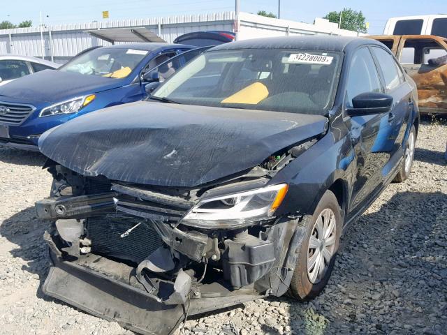 3VW2K7AJ9DM265101 - 2013 VOLKSWAGEN JETTA BASE BLACK photo 2