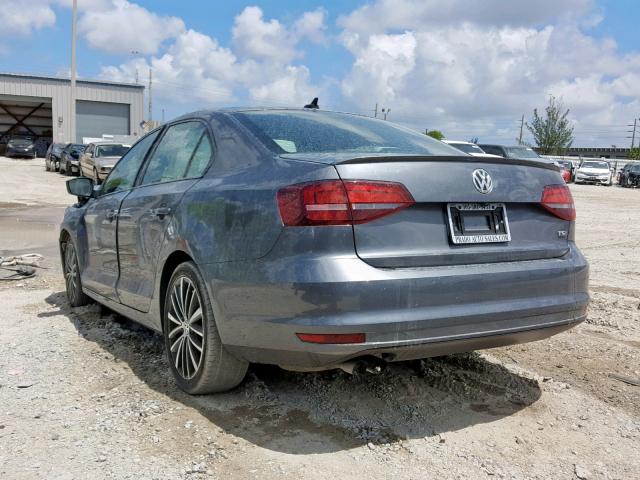 3VWD17AJ9GM242997 - 2016 VOLKSWAGEN JETTA SPOR CHARCOAL photo 3