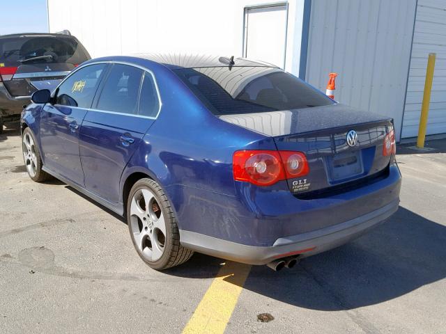 3VWXJ71K36M767977 - 2006 VOLKSWAGEN JETTA GLI BLUE photo 3