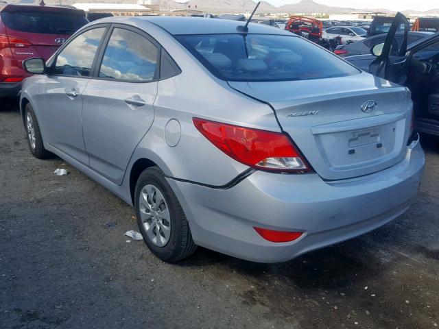 KMHCT4AE1GU996574 - 2016 HYUNDAI ACCENT SE SILVER photo 3