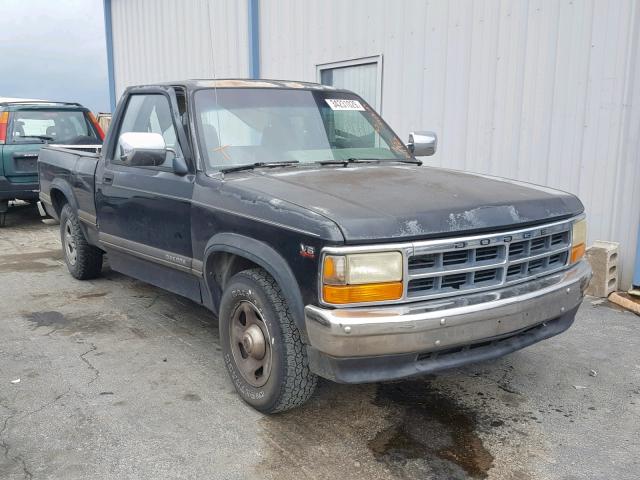 1B7GL23X6TS649787 - 1996 DODGE DAKOTA BLACK photo 1