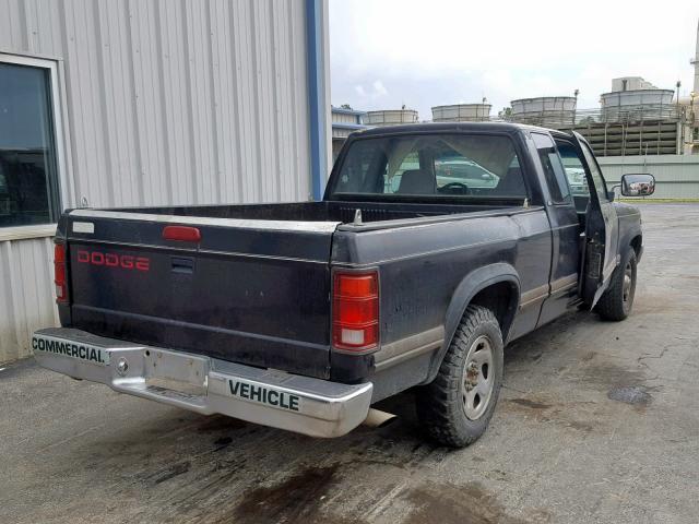 1B7GL23X6TS649787 - 1996 DODGE DAKOTA BLACK photo 4