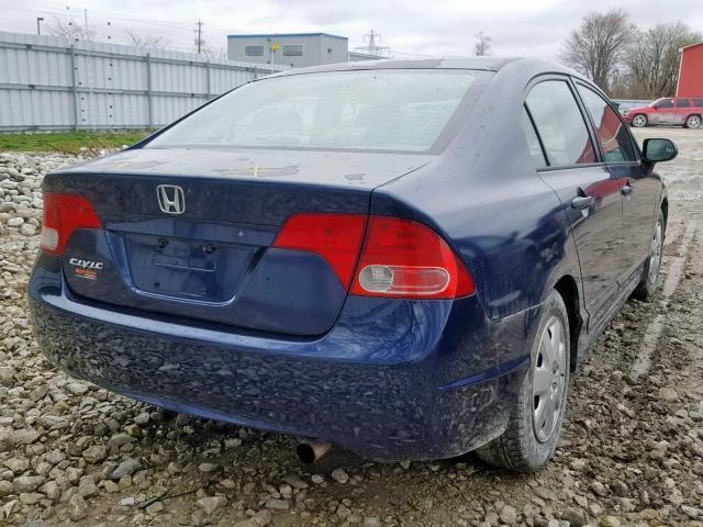 2HGFA15357H016718 - 2007 HONDA CIVIC DX BLUE photo 4