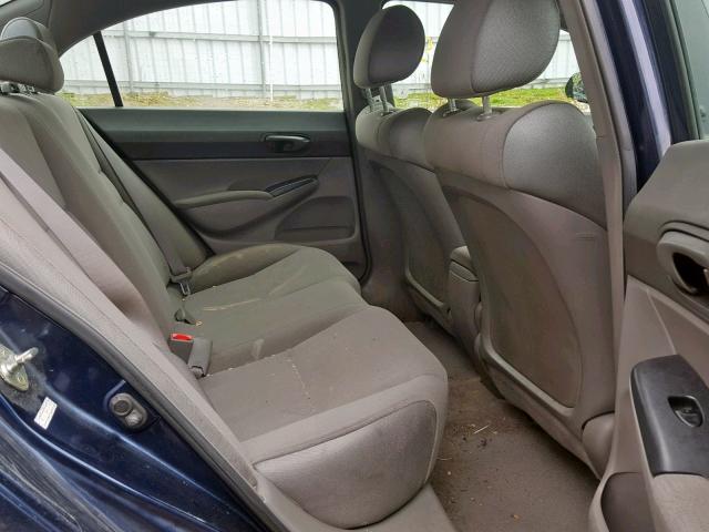 2HGFA15357H016718 - 2007 HONDA CIVIC DX BLUE photo 6