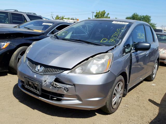 JHMGE8H24AS011849 - 2010 HONDA FIT GRAY photo 2