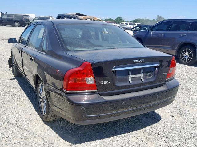 YV1TH592461439769 - 2006 VOLVO S80 2.5T BLACK photo 3