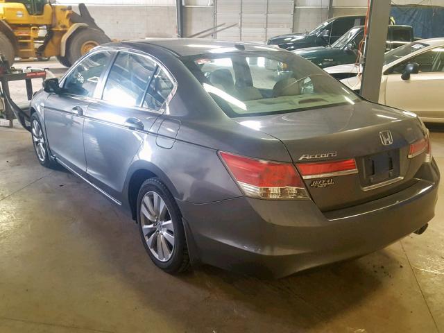 1HGCP2F88BA034378 - 2011 HONDA ACCORD EXL GRAY photo 3