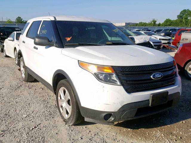 1FM5K8AR6DGA31449 - 2013 FORD EXPLORER P WHITE photo 1