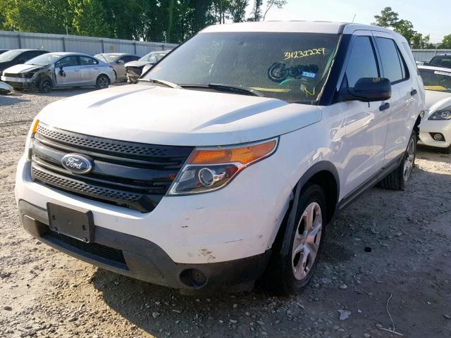 1FM5K8AR6DGA31449 - 2013 FORD EXPLORER P WHITE photo 2