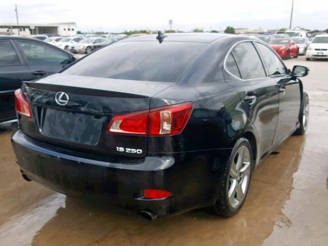 JTHBF5C2XC5170177 - 2012 LEXUS IS 250 BLACK photo 4