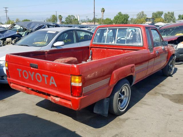 JT4RN70D7H0044660 - 1987 TOYOTA PICKUP XTR RED photo 4